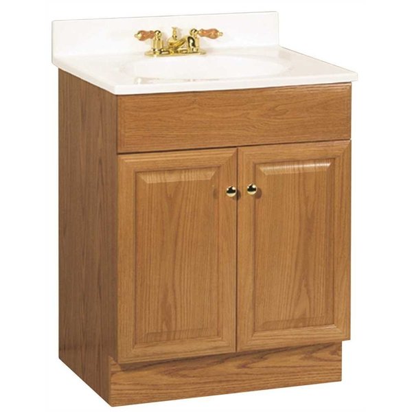 Rsi Home Products 24 in. x 31 in. x 18 in. Richmond Bathroom Vanity Cabinet with Top with 2-Door in Oak C14024A